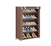 FZL02068LM Indépendant Dortoir Multicouche Grande capacité Simple étagère à Chaussures Porte ménage Anti-poussière logement de Location avec Armoire à Chaussures Organisateur(Bruin)