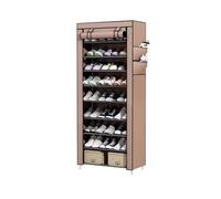 FZL02068LM Indépendant Étagère à Chaussures Simple, dortoir Multicouche, Grande capacité, Anti-poussière, logement de Location avec Armoire à Chaussures Organisateur(Bruin)
