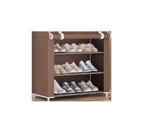 FZL02068LM Indépendant Étagère à Chaussures Simple, Porte de Maison, Anti-poussière, logement de Location avec Armoire à Chaussures, dortoir Multicouche de Grande capacité Organisateur(Bruin)
