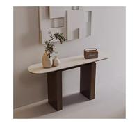 FZL02068LM Longue table console décorative moderne - Table d'entrée avec base en métal pour salon, table d'appoint moderne pour canapé TV, console de rangement