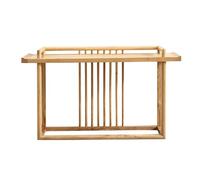FZL02068LM Longue table console en bois de ferme de 150 cm, table d'entrée rustique, table de canapé étroite pour salon, couloir, rangement derrière le canapé (naturel)