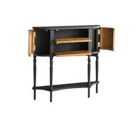 FZL02068LM Longue table console en bois, table d'entrée en demi-lune, table d'appoint étroite en demi-cercle, table de canapé vintage pour salon et couloir, table de rangement (petite taille)