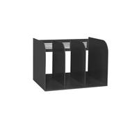 FZL02068LM Organisateurs de Papier Classeur à 3 Compartiments, Porte-revues, Organiseur de Documents, classeur, étagère Plateaux de Bureau(Noir)