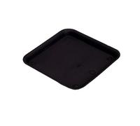 FZL02068LM Soucoupe Lot de 10 Plateaux carrés for Pots Fleurs, Plantes succulentes, décoration d'intérieur et d'extérieur for la Maison Le Jardin Coupelle Pot de Fleur(Noir,Moyen)