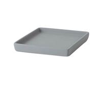 FZL02068LM Soucoupe Plateau de rempotage carré, soucoupes for Pots Fleurs, bac Drainage en céramique for décoration intérieure Coupelle Pot de Fleur(Grigio,Moyen)