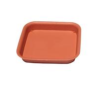 FZL02068LM Soucoupe Plateaux carrés for Pots de Fleurs, soucoupes for Plantes, Fournitures Jardinage for la Maison, 2 pièces Coupelle Pot de Fleur(Brick Red,Grand)