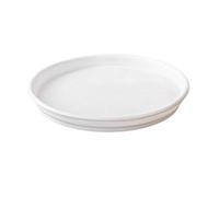 FZL02068LM Soucoupe Soucoupe Ronde en résine for Plantes de Jardin, Plateau for Pot Fleurs, for intérieur et extérieur Coupelle Pot de Fleur(Blanc,Moyen)