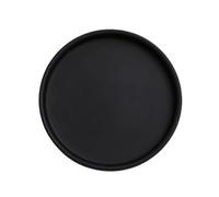 FZL02068LM Soucoupe Soucoupes de Bureau en céramique for Pots Fleurs Ronds, for l'intérieur et l'extérieur, Plateau d'égouttement Coupelle Pot de Fleur(Noir,Petit)