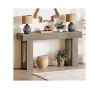 FZL02068LM Stockage Table Console de 63 Pouces de Long, Table d'entrée étroite de Style Ferme for Couloir d'entrée pour Couloir(Grigio)