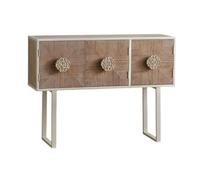 FZL02068LM Stockage Table Console en Bois Massif avec Rangement, Table d'entrée Vintage, Buffet de Salle à Manger en Fer, Meubles de Ferme for Salon, Couloir pour Couloir