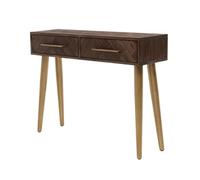 FZL02068LM Stockage Table Console Moderne du Milieu du siècle, Table d'entrée en Bois Massif avec 2 tiroirs, Meuble d'appoint for Couloir, Salon, Espace d'entrée pour Couloir