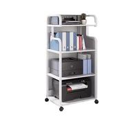 FZL02068LM Support d'imprimante Étagère d'imprimante Multicouche Mobile Simple Moderne étagères de Sol Bureau Maison hôte Cas Supports Stockage Organisation du Bureau(Blanc)