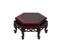 FZL02068LM Support sur pied Tabouret hexagonal en bois avec base de présentation, support for jardinière bonsaï, for la décoration maison ou du bureau Application intérieure(Grand)