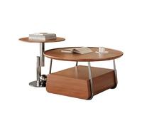 FZL02068LM Table d'appoint Table Basse Chinoise Vintage en Bois Massif, Armoire de Rangement Ovale, Meubles Salon, décoration d'intérieur rétro Multifonctionnel