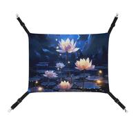 FZMTLDS Night Flowers Hamac respirant pour animal domestique réversible Lit doux à suspendre pour l'intérieur et l'extérieur Tapis endormi pour petits animaux