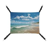 FZMTLDS Sandy Beach Hamac pour chat respirant réversible à suspendre pour intérieur et extérieur