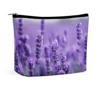 FZMTLDS Trousse de maquillage pour femme - Trousse de toilette violette lavande - Trousse de maquillage avec fermeture éclair - Style - Taille unique, Style :, Taille unique