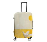 FZMVSQH A White Dove Flies By Housse de bagage de voyage élastique pour valise, approuvée par la TSA, housse de protection lavable pour bagages de 45,7 à 81,3 cm, Style :, S