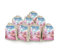 FZMVSQH Candy Land Lot de 8 sacs réutilisables en mousseline de coton naturel avec cordon de serrage pour bijoux, fête, mariage, épices, herbes, bonbons, savon