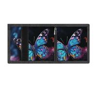 FZMVSQH Charming Butterfly Portefeuille minimaliste à trois volets pour homme avec blocage RFID, 8 porte-cartes de crédit, 1 poche pour billets et fenêtre pour carte d'identité, portefeuille fin à
