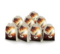 FZMVSQH Dove Sun Art Lot de 8 sacs réutilisables en mousseline de coton naturel avec cordon de serrage pour fête, mariage, épices, herbes, bonbons, savon