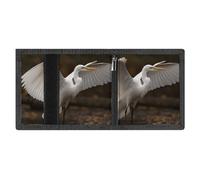 FZMVSQH Egret Spreads Its Wings - Portefeuille minimaliste à trois volets pour homme, portefeuille avec blocage RFID, 8 porte-cartes de crédit, 1 poche pour billets, poche pour pièces de monnaie et