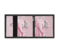 FZMVSQH Elephant Portefeuille minimaliste à trois volets pour homme, portefeuille avec blocage RFID, 8 porte-cartes de crédit, 1 poche pour billets et fenêtre pour carte d'identité, portefeuille fin à