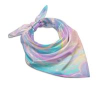 FZMVSQH Foulard carré de 45,7 cm, couleur arc-en-ciel galaxie, écharpe légère en soie pour femme, foulard bohème en satin doux, foulard tendance en soie pour sac, écharpes à cheveux, cadeau
