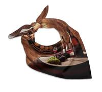 FZMVSQH Foulard carré de 63,5 cm, cave à vin rouge, écharpe légère en soie pour femme, foulard bohème en satin doux, foulard tendance en soie pour sac, écharpes à cheveux, cadeau
