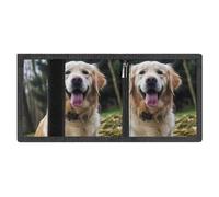 FZMVSQH Funny Golden Retriever Portefeuille minimaliste à trois volets pour homme, portefeuille avec blocage RFID, 8 porte-cartes de crédit, 1 poche pour billets, poche pour pièces de monnaie et