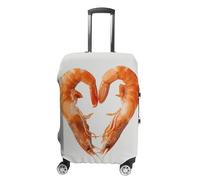 FZMVSQH Housse de bagage à deux crevettes rouges - Housses de voyage élastiques pour valises - Approuvées par la TSA - Housse de protection lavable pour bagages de 45,7 à 81,3 cm, Style :, L