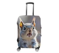 FZMVSQH Housse de bagage à main avec motif écureuil mignon et amusant - Housse de protection élastique pour valise, approuvée par la TSA - Lavable - Convient pour 45,7 à 81,3 cm, Style :, S