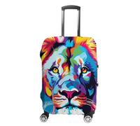 FZMVSQH Housse de bagage à main colorée motif lion - Housse de protection élastique pour valise - Approuvée par la TSA - Lavable - Convient pour 45,7 à 81,3 cm, Style :, M