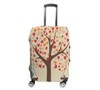 FZMVSQH Housse de bagage à main élastique avec motif arbre avec oiseaux sur balançoire, approuvée par la TSA, housse de protection lavable pour bagages de 45,7 à 81,3 cm, Style :, M