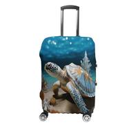 FZMVSQH Housse de bagage à main élastique pour valise, coquille, étoile de mer, tortue de mer, housse de protection pour valise, approuvée par la TSA, lavable pour 45,7 à 81,3 cm, Style :, XL