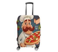 FZMVSQH Housse de bagage à pizza de chef pour valise, housse de bagage élastique pour valise, approuvée par la TSA - Housse de protection lavable pour bagages de 45,7 à 81,3 cm, Style :, M