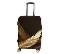FZMVSQH Housse de bagage à plumes dorées - Housse de protection élastique pour valise, approuvée par la TSA - Lavable - Convient pour 45,7 à 81,3 cm, Style :, XL