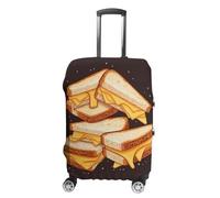 FZMVSQH Housse de bagage à sandwich au fromage, housse de bagage de voyage élastique pour valise, approuvée par la TSA - Housse de protection lavable pour bagages de 45,7 à 81,3 cm, Style :, L