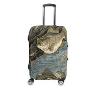 FZMVSQH Housse de bagage de pêche pour valises de voyage élastiques pour valises approuvées par la TSA - Housse de protection lavable pour bagages de 45,7 à 81,3 cm, Style :, S