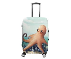 FZMVSQH Housse de bagage de plage en forme de pieuvre et d'étoile de mer pour valise, housse de bagage élastique pour valise, approuvée par la TSA, housse de protection lavable pour bagages de 45,7 à