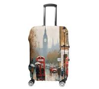 FZMVSQH Housse de bagage de voyage avec impression de Londres, housse de bagage élastique pour valise, approuvée par la TSA, housse de protection lavable pour bagages de 45,7 à 81,3 cm, Style :, XL