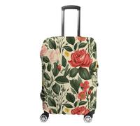 FZMVSQH Housse de bagage de voyage élastique à motif de rose pour valise, approuvée par la TSA, housse de protection lavable pour bagages de 45,7 à 81,3 cm, Style :, L