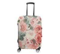 FZMVSQH Housse de bagage de voyage souple couleur pâle délavée, mélange de roses pour valises, housses de bagage à main élastiques pour valises, approuvées par la TSA, housse de protection lavable
