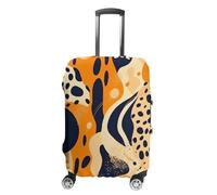 FZMVSQH Housse de bagage orange et bleu foncé pour valise, housse de protection élastique pour valise, approuvée par la TSA, lavable pour bagages de 45,7 à 81,3 cm, Style :, XL