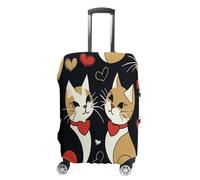 FZMVSQH Housse de bagage pour couple de chats, housses de voyage élastiques pour valises, approuvées par la TSA - Housse de protection lavable pour bagages de 45,7 à 81,3 cm, Style :, L