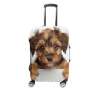FZMVSQH Housse de bagage pour petit chien marron - Housse de voyage élastique pour valise, approuvée par la TSA - Housse de protection lavable pour bagages de 45,7 à 81,3 cm, Style :, M