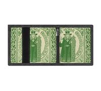 FZMVSQH Irish Blessing Portefeuille minimaliste à trois volets pour homme avec blocage RFID, 8 porte-cartes de crédit, 1 poche pour pièces de monnaie et fenêtre pour carte d'identité, portefeuille fin