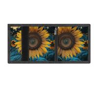 FZMVSQH Le plus beau portefeuille minimaliste à trois volets pour homme, motif tournesol, portefeuille avec blocage RFID, 8 porte-cartes de crédit, 1 poche pour billets et fenêtre pour carte