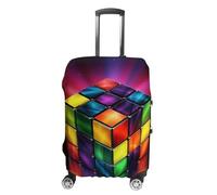 FZMVSQH Magic Cube - Housse de valise de voyage élastique pour valise, approuvée par la TSA - Housse de protection lavable pour bagages de 45,7 à 81,3 cm, Style :, L