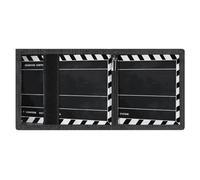 FZMVSQH Movie Clapboard Portefeuille minimaliste à trois volets pour homme, portefeuille avec blocage RFID, 8 porte-cartes de crédit, 1 poche pour billets, poche pour pièces de monnaie et fenêtre pour